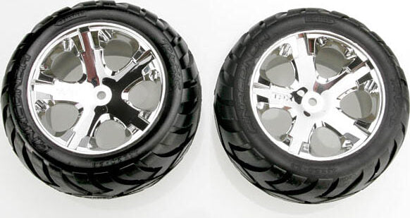 Tires & wheels, assembled, glued (All Star chrome wheels, Anaconda tires, foam inserts) (electric rear) (1 left, 1 right)