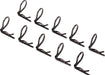 Body clip (mounting clip), angled, 90-degrees (black) (10)