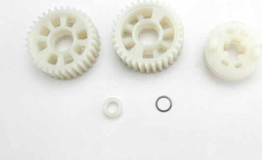 Output gears, 33T (2)/ drive dog carrier/ output shaft spacer