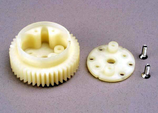 Differential gear (45-tooth)/ side cover plate & screws