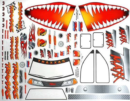 Decal sheet, Jaws T-Maxx