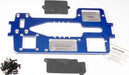 Chassis, 7075-T6 billet machined aluminum (4mm) (blue)/ hardware