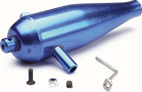 Tuned pipe, high performance (aluminum) (blue-anodized)/ pipe hanger/ screws/ nuts (requires #4941)