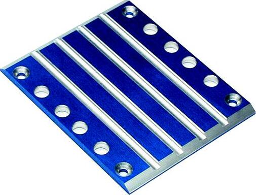Skid plate, transmission, T6 aluminum (blue)
