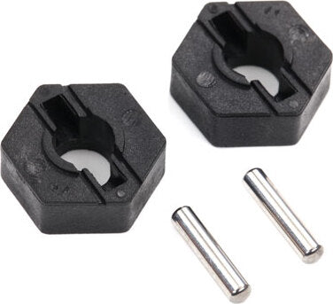 Wheel hubs, hex (2)/ axle pins (2.5x12mm) (2)