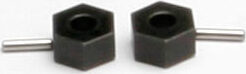 Hex wheel hubs (tall offset, 14x7.5mm) (2)/ axle pins (2.5x12mm) (2)