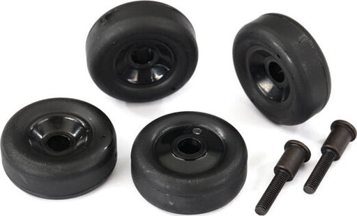 Wheels (4)/ axles (2), for Maxx wheelie bar