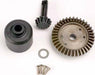 Ring gear, 37-T/ 13-T pinion/ diff carrier/6x10x0.5mm PTFE-coated washer (1)/ 2x8mm countersunk machine screws (4)