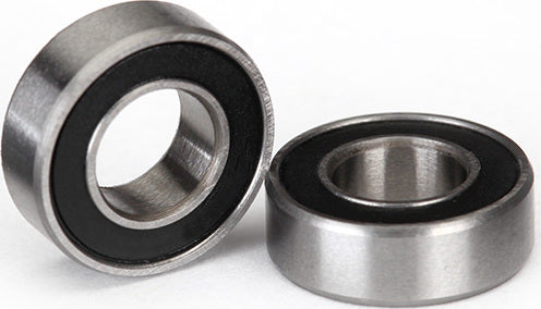 Ball bearings, black rubber sealed (6x12x4mm) (2)