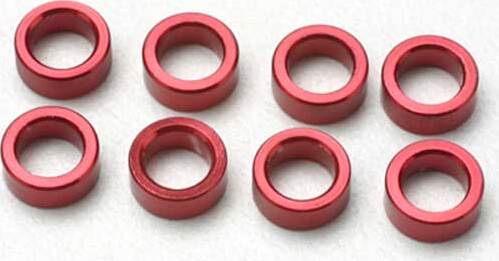 Spacer, pushrod (aluminum, red) (use with 5318 or 5318X pushrod and 5358 progressive 2 rockers) (8)
