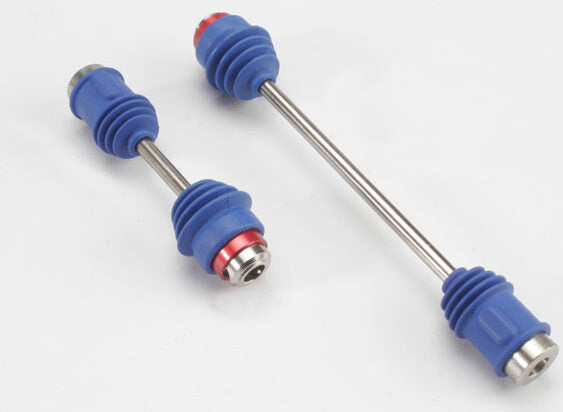 Driveshafts, center E-Maxx (steel constant-velocity) front (1)/ rear (1) (assembled with inner and outer dust boots, for 3905 E-Maxx)