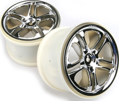 Wheels, SS (split spoke) 3.8" (chrome) (2) (fits Revo/Maxx series)