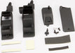 Box, receiver & battery (2)/ cover/ foam pad & adhesive/ charge jack plug (rubber)/ 4x8mm BCS (1)/ 4x12mm BCS (2) (contains both boxes to accommodate either AA battery holder or RX flat pack)
