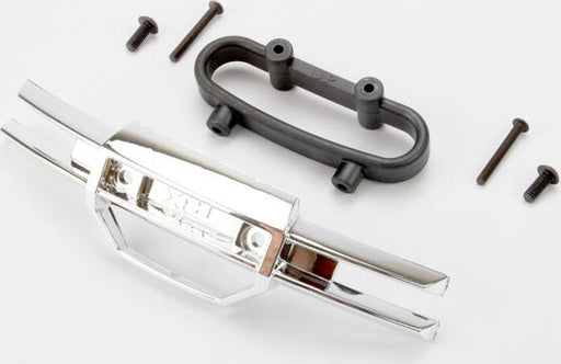 Bumper, front (chrome)/ bumper mount, front/ 4x10mm BCS (2)/ 3x25mm BCS (2)