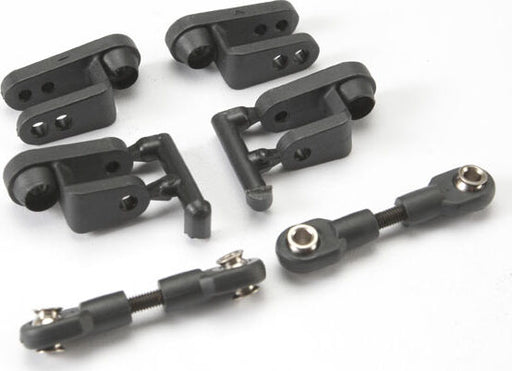 Servo horns, steering, long (2), short (2)/ linkage, steering (3x20mm turnbuckle) (2)/ rod ends (short) (4)/ hollow balls (4)