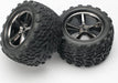 Tires & wheels, assembled, glued (Gemini black chrome wheels, Talon tires, foam inserts) (2)