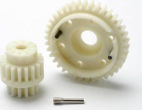 Gear set, 2-speed wide ratio (2nd speed gear 38T, 13T-18T input gears, hardware)