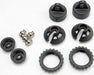 Caps and spring retainers, GTR shock (upper cap (2)/ hollow balls (2)/ bottom cap (2)/ upper retainer (2)/ lower retainer (2))