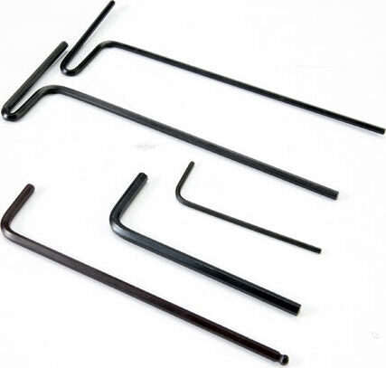 Hex wrenches; 1.5mm, 2mm, 2.5mm, 3mm, 2.5mm ball