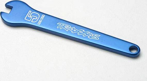 Flat wrench, 5mm (blue-anodized aluminum)