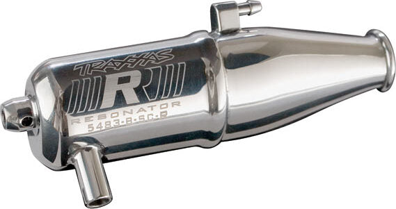 Tuned pipe, Resonator, R.O.A.R. legal (single-chamber, enhances low to mid-rpm power) (for Jato, N. Rustler, N. 4-Tec with TRX Racing Engines)