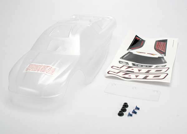 Body, Jato (clear, requires painting)/window, lights decal sheet/ wing and aluminum hardware
