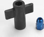 Antenna crimp nut, aluminum (blue-anodized)/ antenna nut tools