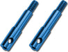 Wheel spindles, front, 7075-T6 aluminum, blue-anodized (left & right)