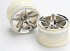 Wheels, Twin-Spoke 2.8" (chrome) (nitro rear/ electric front) (2)