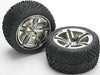 Tires & wheels, assembled, glued (Twin-Spoke wheels, Victory tires, foam inserts) (nitro rear) (2)