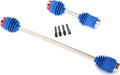 Driveshafts, center E-Revo (steel constant-velocity) front (1)/ rear (1) (assembled with inner and outer dust boots, for E-Revo & Summit)