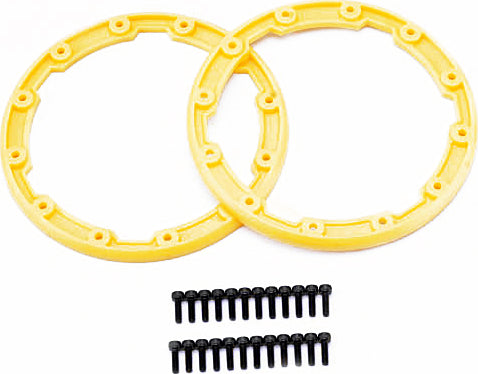 Sidewall protector, beadlock style (yellow) (2)/ 2.5x8mm CS (24) (for use with Geode wheels)
