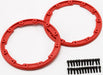 Sidewall protector, beadlock style (red) (2)/ 2.5x8mm CS (24) (for use with Geode wheels)
