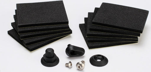 Hatch post/hull water outlet/foam pads (10)/ washer (1)/ 4x8mm BCS, stainless steel/ 3x4mm BCS, stainless steel