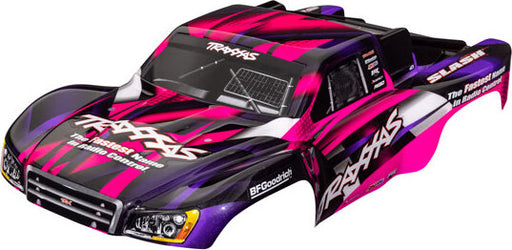 Body, Slash® 2WD (also fits Slash® VXL & Slash® 4X4), pink & purple (painted, decals applied)