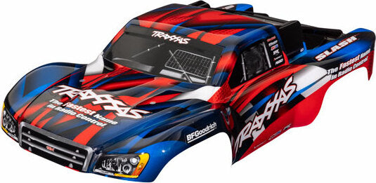 Body, Slash 2Wd (Also Fits Slash Vxl and Slash 4X4), Red and Blue (Painted, Decals Applied)