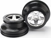 Wheels, SCT satin chrome, black beadlock style SCT, dual profile (2.2ﾔ outer, 3.0ﾔ inner) (4WD front/rear, 2WD rear only) (2)