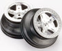 Wheels, SCT satin chrome, beadlock style, dual profile (2.2" outer, 3.0" inner) (2WD front)