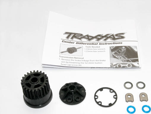Gear, center differential (Slayer)/ Cover (1) / X-ring seals (2)/ gasket (1)/ 6x10x0.5 TW (2) (Replacement gear for 5914)