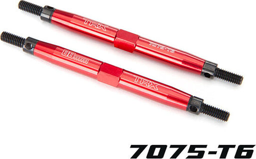 Toe links, Slayer Pro 4X4 (Tubesﾙ 7075-T6 aluminum, red) (88mm, fits front or rear) (2)/ rod ends, rear (4)/ rod ends, front (4)/ wrench (1)
