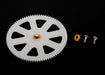Main gear, lower (1) (for inner main shaft)/ bushing (1)/ screws (2)
