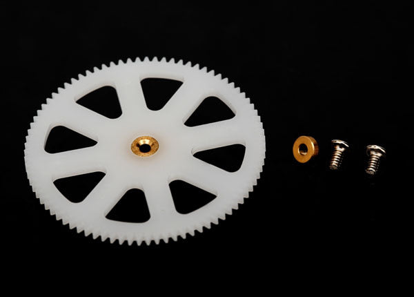 Main gear, lower (1) (for inner main shaft)/ bushing (1)/ screws (2)