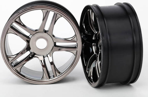 Wheels, split-spoke (black chrome) (rear) (2)