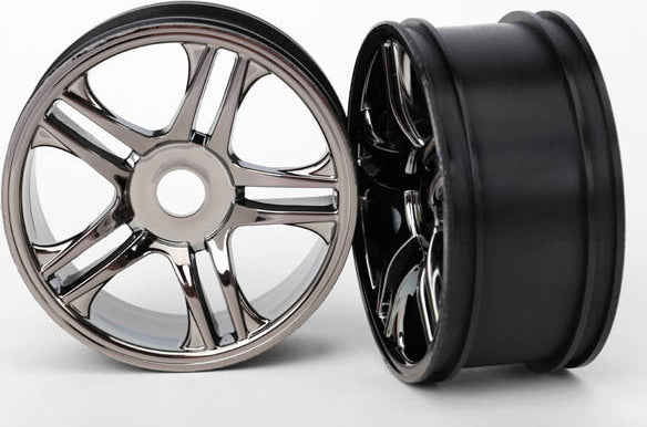 Wheels, split-spoke (black chrome) (rear) (2)