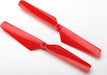 Rotor blade set, red (2)/ 1.6x5mm BCS (2)