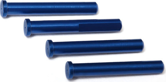 Main shaft, 7075-T6 aluminum, blue-anodized (4)/ 1.6x5mm BCS (4)