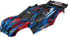 Body, Rustler® 4X4 Vxl, Blue (Painted, Decals Applied) (Assembled with Front and Rear Body Mounts And Rear Body Support For Clipless Mounting)