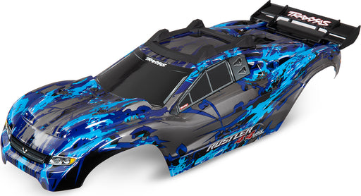 Body, Rustler® 4X4, Silver (Painted, Decals Applied) (Assembled with Front and Rear Body Mounts And Rear Body Support For Clipless Mounting)
