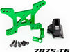 Shock Tower, Front, 7075-T6 Aluminum (green-Anodized) (1)/ Body Mount Bracket (1)