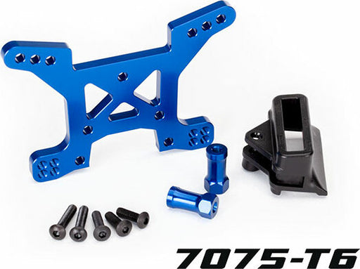 Shock Tower, Front, 7075-T6 Aluminum (blue-Anodized) (1)/ Body Mount Bracket (1)